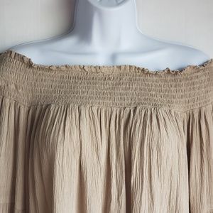 Frazzle off shoulder laced butterfly sleeve top